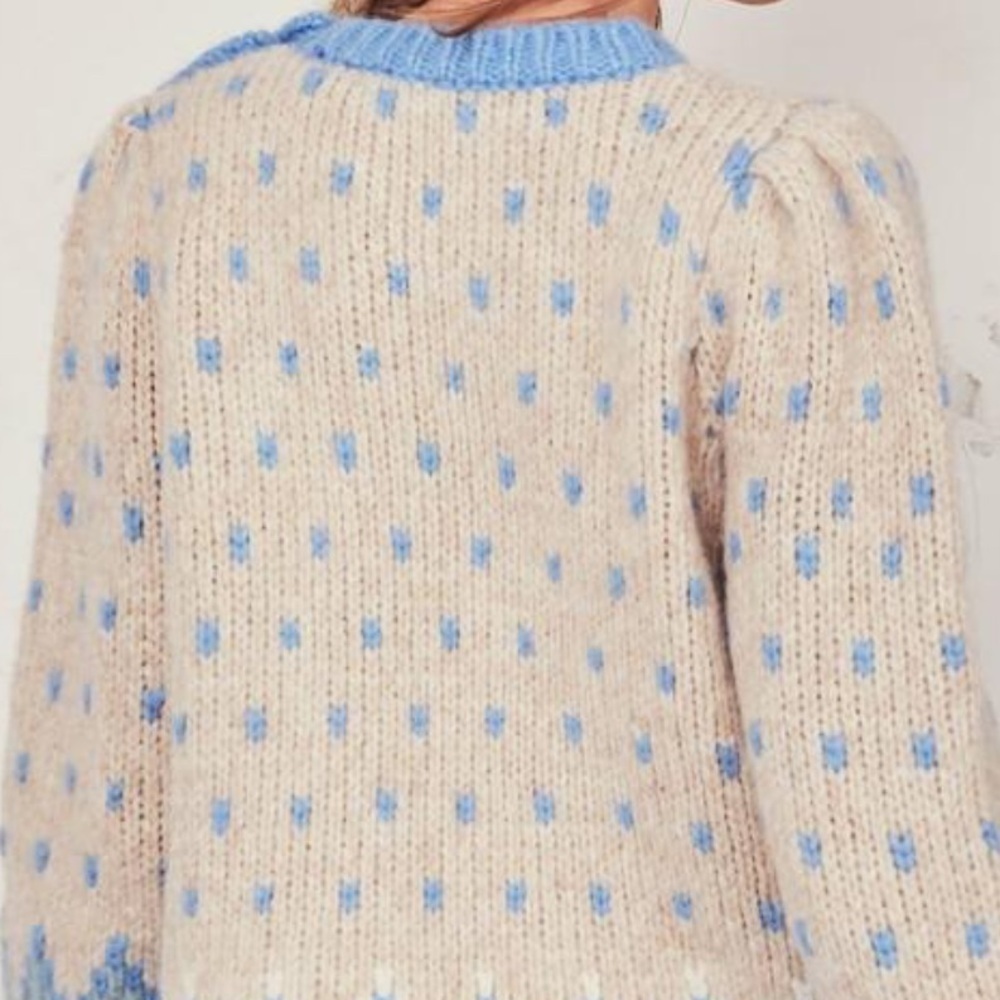 LoveShackFancy Alpaca blend Fair Isle Rosie sweater NWT - Picture 7 of 12